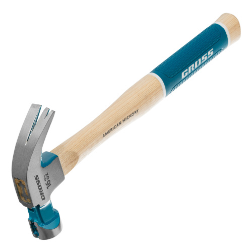 Молоток-гвоздодер, 450 г, угол 45, магнит, обрезиненная рукоятка American hickory GROSS по ценам производителя в Воронеже с доставкой по всей России