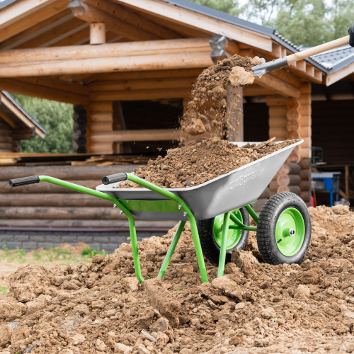 Тачка садовая, 2-х колесная, грузоподъемность 120 кг, объем 65 л Сибртех по ценам производителя в Воронеже с доставкой по всей России