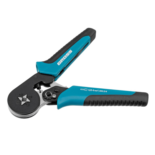 Клещи (пресс-клещи) для обжима наконечников электропроводов с сечением 0.25-8 мм2 Gross по ценам производителя в Воронеже с доставкой по всей России