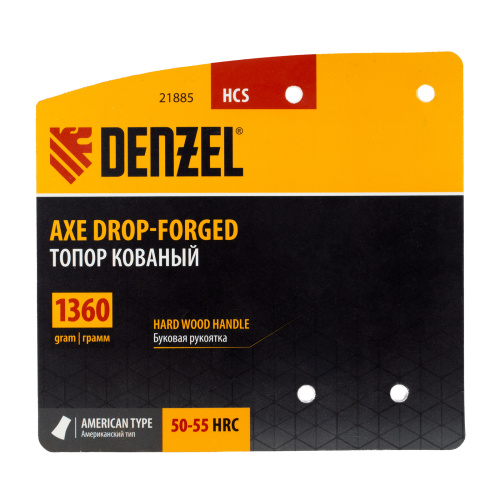Топор кованый, 1360 г, американский тип, буковая рукоятка, 700мм, EFP Denzel по ценам производителя в Воронеже с доставкой по всей России