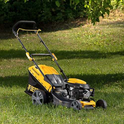 Газонокосилка бензиновая GLD-460, 146 куб.см, ширина 46 см, ручная, 7 уровней, травосборник 50 л Denzel по ценам производителя в Воронеже с доставкой по всей России