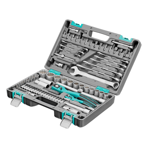 Набор инструментов 1/2", 1/4", CrV, 12 гранные головки, пластиковый кейс, 82 предмета Stels по ценам производителя в Воронеже с доставкой по всей России