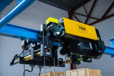 Таль передвижная двухскоростная с уменьшенной строительной высотой  3,2т  6м 4/1 380В электрическая канатная TOR SHA8 2D по ценам производителя в Воронеже с доставкой по всей России