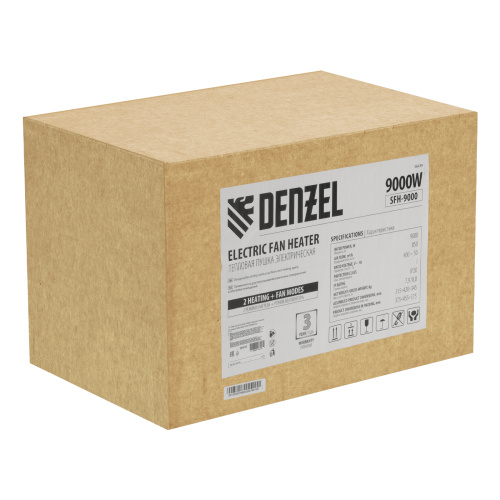 Тепловая пушка SFH-9000, 400 В, 850 м3/ч, вентилятор 3 режима, 6000/9000 Вт Denzel по ценам производителя в Воронеже с доставкой по всей России
