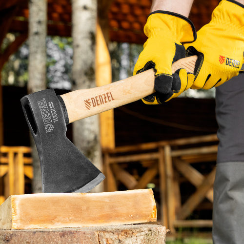 Топор, 1000 г, кованый, буковое топорище Denzel по ценам производителя в Воронеже с доставкой по всей России