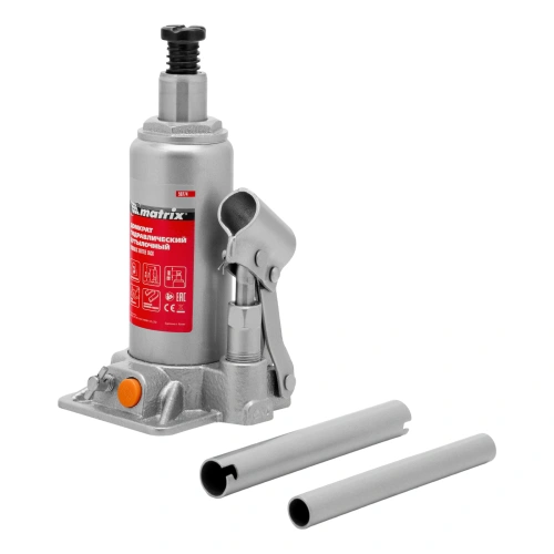Домкрат гидравлический бутылочный, 3 т, h подъема 178-343 мм, в пластиковом кейсе Matrix по ценам производителя в Воронеже с доставкой по всей России