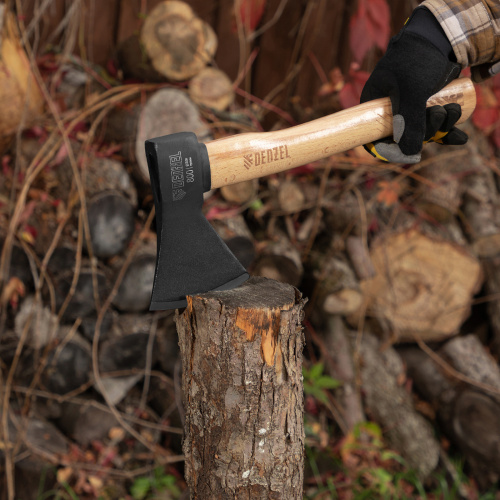 Топор, 800 г, кованый, буковое топорище Denzel по ценам производителя в Воронеже с доставкой по всей России