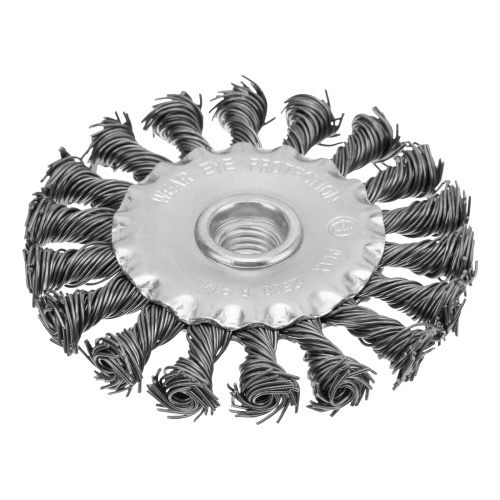 Щетка для УШМ 100 мм, М14, плоская, крученая проволока 0.8 мм Matrix по ценам производителя в Воронеже с доставкой по всей России