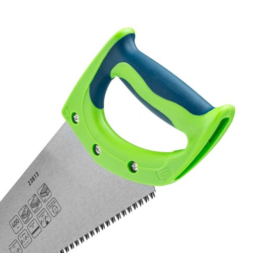 Ножовка по дереву "Зубец", 400 мм, 7-8 TPI, каленый зуб 3D, двухкомпонентная рукоятка Сибртех по ценам производителя в Воронеже с доставкой по всей России