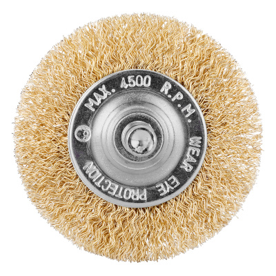Щетка для дрели, 60 мм, плоская со шпилькой, латунированная витая проволока Matrix по ценам производителя в Воронеже с доставкой по всей России