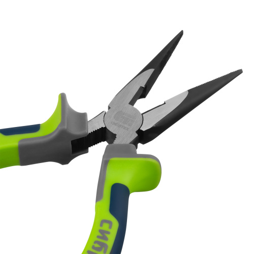 Длинногубцы прямые 160 мм, фосфатирование, трехкомпонентные рукоятки Сибртех по ценам производителя в Воронеже с доставкой по всей России