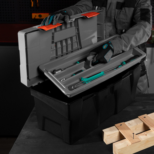 Ящик для инструмента 23", 590х300х300 мм, пластик Россия// Stels по ценам производителя в Воронеже с доставкой по всей России