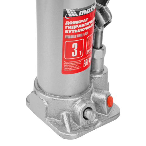Домкрат гидравлический бутылочный, 3 т, высота подъема 194-372 мм Matrix по ценам производителя в Воронеже с доставкой по всей России