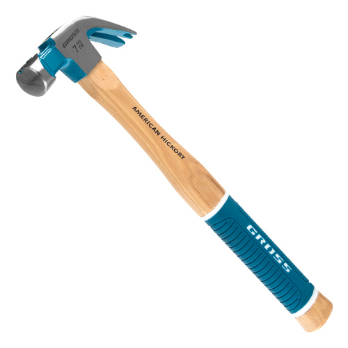 Молоток-гвоздодер, 200 г, угол 45, магнит, обрезиненная рукоятка American hickory GROSS по ценам производителя в Воронеже с доставкой по всей России