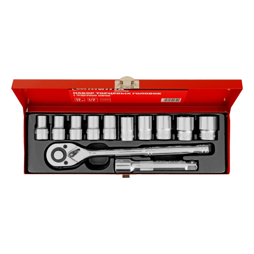 Набор торцевых головок, 1/2", головки 10 - 24 мм, с трещот. ключом, 12 предметов Matrix по ценам производителя в Воронеже с доставкой по всей России