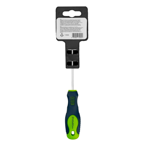 Отвертка, PH0 х 80 мм, CrV, двухкомпонентная рукоятка Сибртех по ценам производителя в Воронеже с доставкой по всей России