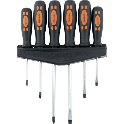 Набор отверток, двухкомпонентные рукоятки, 6 шт CrV Sparta. по ценам производителя в Воронеже с доставкой по всей России