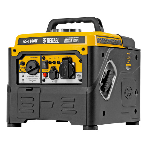 Генератор инверторный GS-1100iF, 1,1 кВт, 230 В, ручной старт DENZEL по ценам производителя в Воронеже с доставкой по всей России