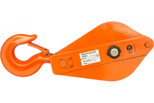 Блок монтажный однорольный с  крюком TOR 3,2 т с откидной щекой (S)* по ценам производителя в Воронеже с доставкой по всей России