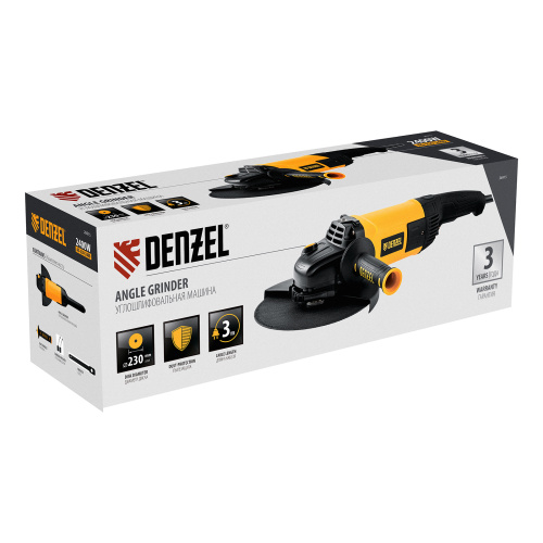 Машина шлифовальная угловая AG230-2400, 2400 Вт, 230 мм, 6000 об/мин Denzel по ценам производителя в Воронеже с доставкой по всей России