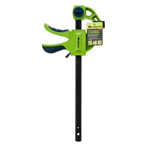 Струбцина F-образная, быстрозажимная, 200 х 70 х 420 мм, пластиковый корпус, фиксатор, двухкомпонентная рукоятка Сибртех по ценам производителя в Воронеже с доставкой по всей России