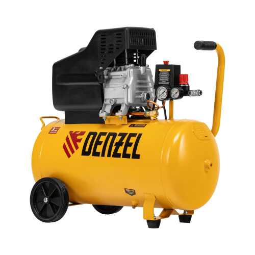 Компрессор воздушный, прямой привод DC1500/50, 1.5 кВт, 50 литров, 220 л/мин Denzel по ценам производителя в Воронеже с доставкой по всей России