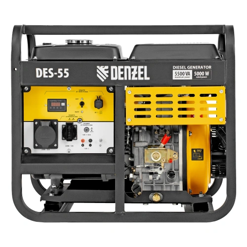 Генератор дизельный DES-55, 5,5 кВт, 230 В, 11 л, ручной стартер Denzel по ценам производителя в Воронеже с доставкой по всей России