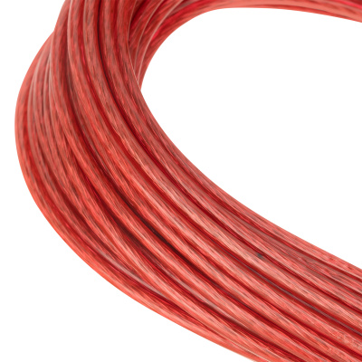 Трос металлополимерный красный ПР-3.0, толщина 3.0 мм, моток 20 метров Сибртех по ценам производителя в Воронеже с доставкой по всей России