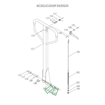Штифт (8х50 мм) для гидравлических тележек AC25, DF25, JC20, AC30 купить в Москве с доставкой по всей России | ProtosMarket.ru