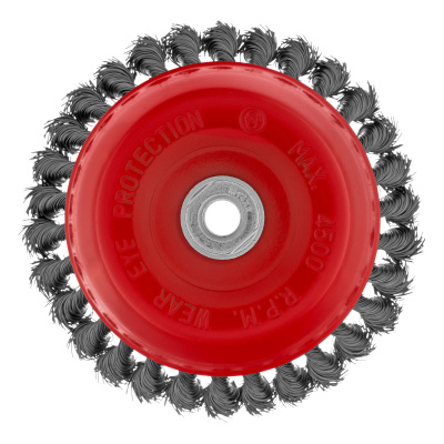 Щетка для УШМ, 150 мм, М14, "чашка", крученая проволока 0.5 мм Matrix по ценам производителя в Воронеже с доставкой по всей России