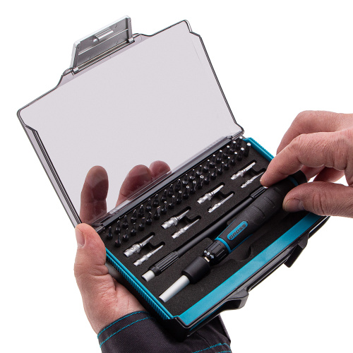 Отвертка с набором бит и торцевых головок для точных работ, гибкий привод, 48 шт, CrMo Gross по ценам производителя в Воронеже с доставкой по всей России