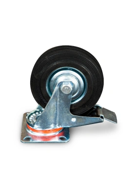 Колесо поворотное резина SCb 55 125 мм с тормозом (N) купить в Москве с доставкой по всей России | ProtosMarket.ru