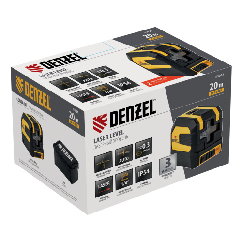 Лазерный уровень LX 02 Red, 20 м, 635 нм, резьба 1/4" Denzel по ценам производителя в Воронеже с доставкой по всей России