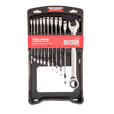 Набор ключей комбинированных, трещоточных 11 шт. Matrix по ценам производителя в Воронеже с доставкой по всей России