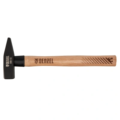 Молоток слесарный, 500 г, кованый квадратный боек, буковая рукоятка Denzel по ценам производителя в Воронеже с доставкой по всей России