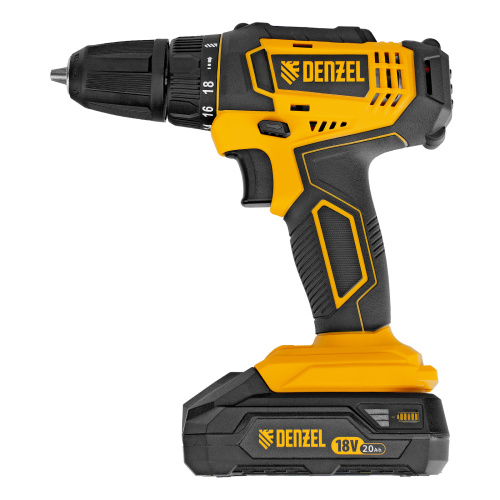 Дрель-шуруповерт аккумуляторная CDL-18-02BM, Li-Ion, 18 В, 2 аккумулятор Denzel по ценам производителя в Воронеже с доставкой по всей России