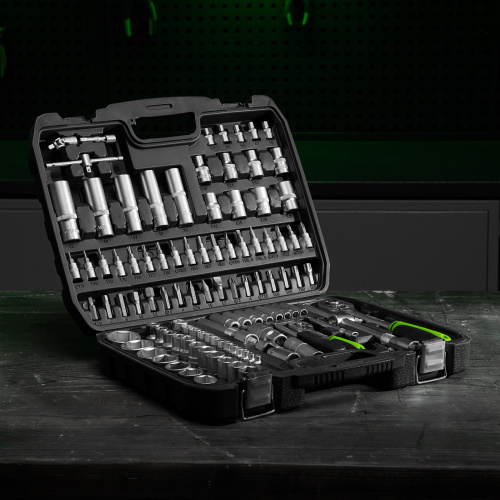 Набор инструмента, 1/2", 1/4", пластиковый кейс,94 предмета Сибртех по ценам производителя в Воронеже с доставкой по всей России