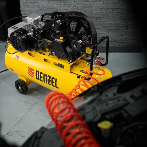 Компрессор воздушный BCW3000-T/100, ременный привод, 3.0 кВт, 100 литров, 520 л/мин Denzel по ценам производителя в Воронеже с доставкой по всей России