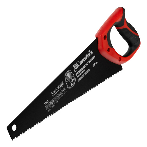 Ножовка по дереву, 400 мм, 7-8 TPI, зуб-3D, каленый зуб, тефлоновое покрытие полотна, двухкомпонентная рукоятка Matrix по ценам производителя в Воронеже с доставкой по всей России