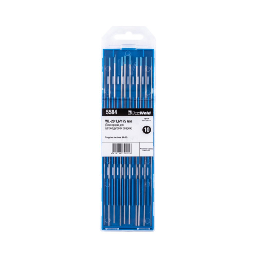 Вольфрамовый электрод WL-20 1,6мм / 175мм (1шт.) FoxWeld купить в Москве с доставкой по всей России | ProtosMarket.ru