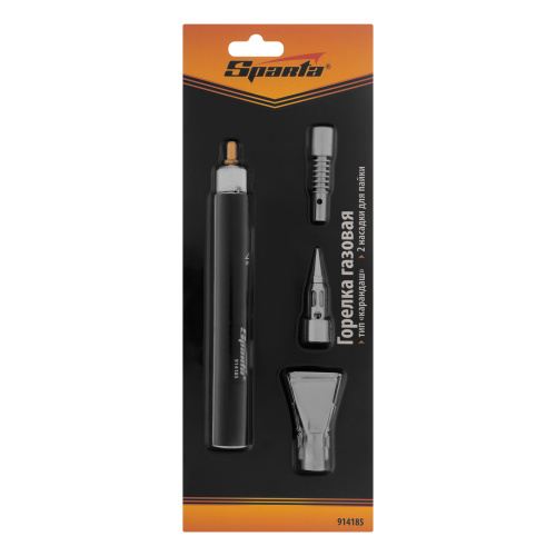 Горелка газовая, тип "Карандаш" + 2 насадки для пайки, 200 мм Sparta по ценам производителя в Воронеже с доставкой по всей России