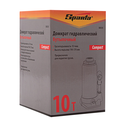 Домкрат гидравлический бутылочный 10 т, h подъема 190-370 мм Sparta Compact по ценам производителя в Воронеже с доставкой по всей России
