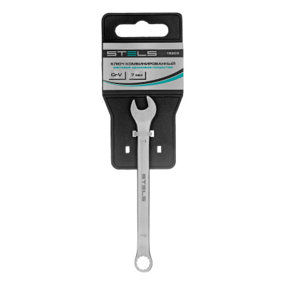 Ключ комбинированный, 7 мм, CrV, матовый хром Stels по ценам производителя в Воронеже с доставкой по всей России