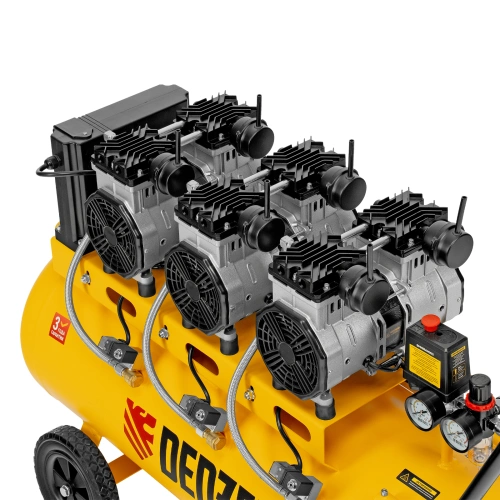 Компрессор безмасляный, малошумный DLS 3300/100, 3300 Вт,3x1100, 100 л, 570 л/мин ,блок управления Denzel по ценам производителя в Воронеже с доставкой по всей России