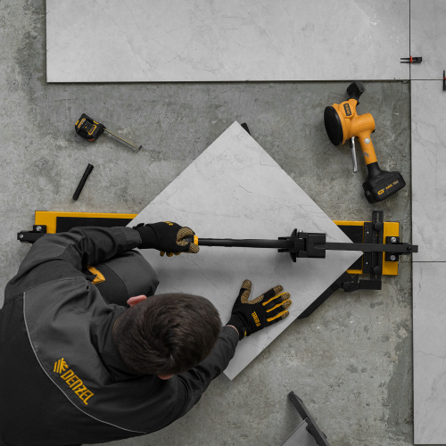 Плиткорез рельсовый 1000х16мм, каретка на подш., стальная станина, усил. рукоятка-пенал Denzel по ценам производителя в Воронеже с доставкой по всей России