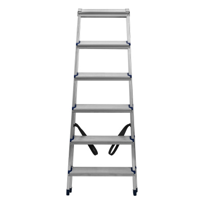 Стремянка двусторонняя 6 ступеней, алюминиевая, Сибртех по ценам производителя в Воронеже с доставкой по всей России