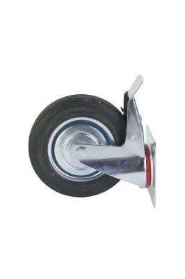 Колесо поворотное резина SCb 80 200 мм с тормозом (F) по ценам производителя в Воронеже с доставкой по всей России