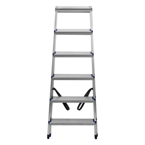 Стремянка двусторонняя 6 ступеней, алюминиевая, Сибртех по ценам производителя в Воронеже с доставкой по всей России