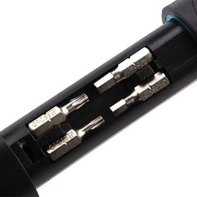 Отвертка реверсивная с револьверным механизмом, 11 шт, сталь S2 Gross по ценам производителя в Воронеже с доставкой по всей России