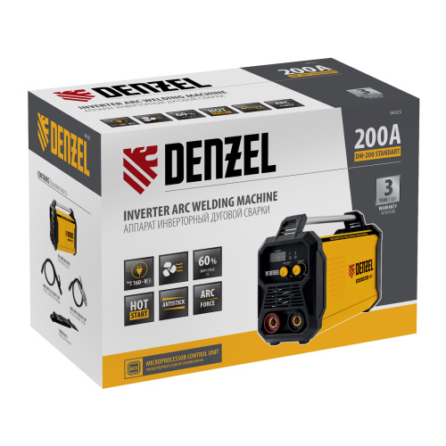 Аппарат инвертор. дуговой сварки DM-200 Standart, 200 А, ПВ 60% Denzel купить в Москве с доставкой по всей России | ProtosMarket.ru